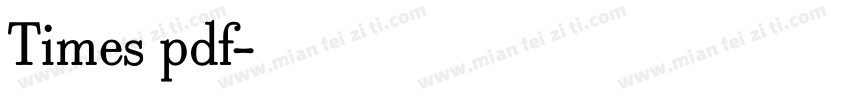 Times pdf字体转换
